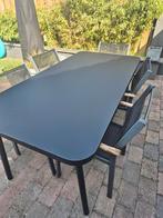 Mooie tuintafel met tempered glass 180 bij 90, Tuin en Terras, Ophalen, Zo goed als nieuw, Rechthoekig