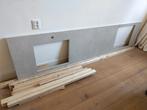 Aanrecht met breuk, Huis en Inrichting, Keuken | Keukenelementen, Ophalen, Beige, Zo goed als nieuw, 200 cm of meer