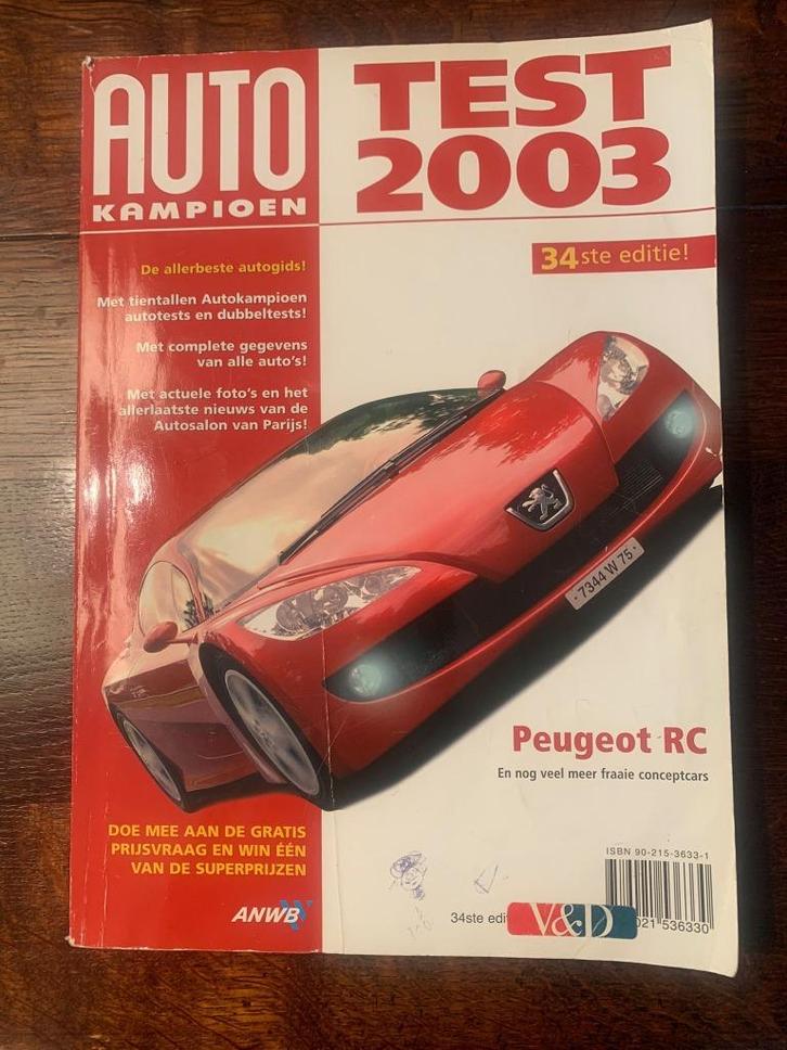 Auto kampioen Jaarboek TEST 2003 van de ANWB, Boeken, Auto's | Boeken, Gelezen, Algemeen, Ophalen of Verzenden