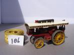 Fowler showman engine matchbox yesteryear y9 (186)donkerrood, Verzenden, Gebruikt, Tractor of Landbouw, Matchbox