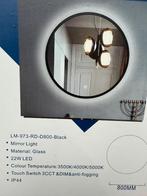 Spiegel met verlichting, Huis en Inrichting, Rond, Nieuw, Ophalen of Verzenden, 75 tot 100 cm