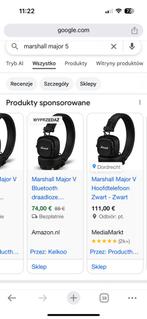 3,4,5,Marshall V Hoofdtelefoon - Topkwaliteit!, Computers en Software, Ophalen of Verzenden, Zo goed als nieuw, Over-ear, Volumeregelaar