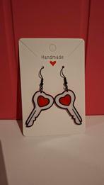 3D Geprinte Sleutel Oorbellen Valentijnsdag, Overige materialen, Hangers, Nieuw, Ophalen of Verzenden