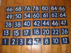 oud huisnummer nummerbord deur huis 5 7 10 17 18 20 42 49 50, Antiek en Kunst, Ophalen of Verzenden