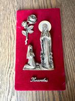 Maria Bernadette Brocante tin religie curiosa fluweel Italie, Antiek en Kunst, Verzenden