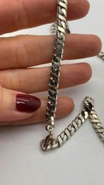 Z490 Prachtige zilveren Cuban chain link ketting, Sieraden, Tassen en Uiterlijk, Kettingen, Ophalen of Verzenden, X, Zilver, Zilver