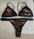 Lingerieset, maat XL, beha en string, panterprint, nieuw, Ophalen of Verzenden, Bruin, String