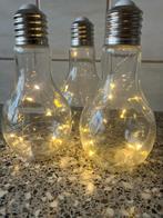 3x  Sier lampjes met LED - Nieuw in Doos, Huis en Inrichting, Lampen | Hanglampen, Ophalen of Verzenden, Nieuw, Glas, Minder dan 50 cm