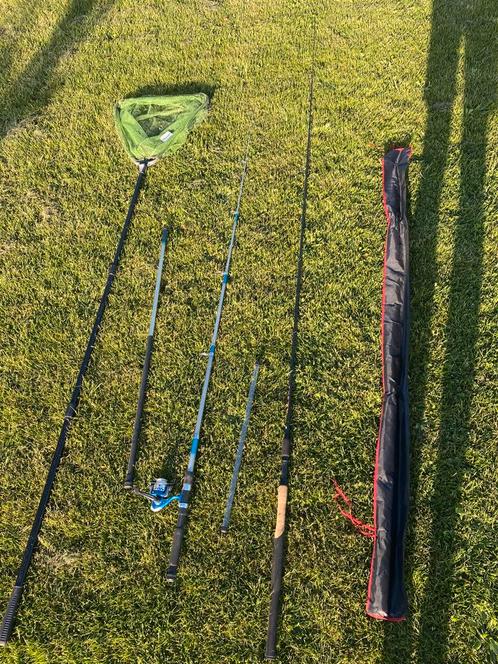 Vis hengels met toebehoren, Watersport en Boten, Hengelsport | Algemeen, Zo goed als nieuw, Ophalen