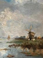 Antiek schilderij gesigneerd, Ophalen of Verzenden