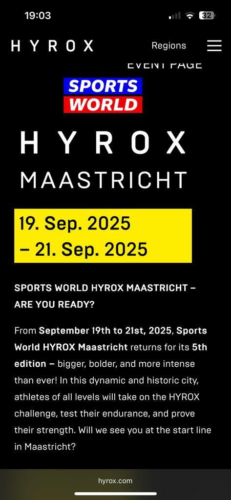 TE KOOP: Hyrox mixed doubles Maastricht zaterdag, Tickets en Kaartjes, Evenementen en Festivals