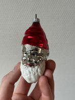 Grote Glazen Kerstbal Kerstman Hoofd, Vintage Kerstbal, Ophalen of Verzenden