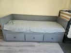 Day-bed w 3 drawers/2 mattresses, grey/Ågotnes firm, 80x200, Ophalen, Verstelbaar, Tweepersoons, Zo goed als nieuw