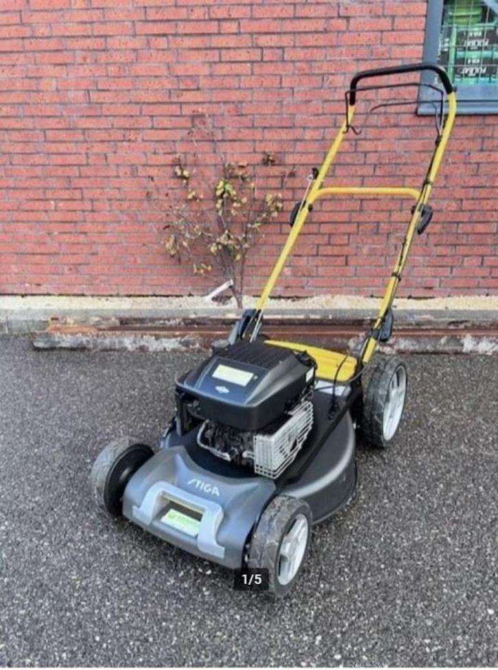Stiga Combi 53 SEQ B Loopmaaier, Tuin en Terras, Grasmaaiers, Gebruikt, Benzine-grasmaaier, 50 cm of meer, Cirkelmaaier, Ophalen