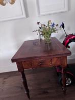 Gratis op te halen: uitklapbaar houten tafeltje met lade, Ophalen of Verzenden