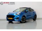 Ford Puma 1.0 EcoBoost Hybrid 155PK, PANORAMADAK | AUTOMAAT, Euro 6, Blauw, Leder en Stof, 665 kg