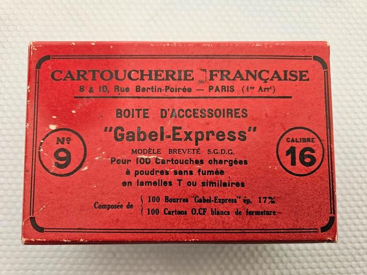 Vintage Cartoucherie Française Gabel-Express Doos, Verzamelen, Militaria | Algemeen, Landmacht, Nederland, Ophalen of Verzenden