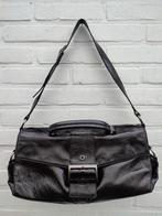 Claudio Ferrici Lakleer leer lak zwart handtas tas bag, Overige merken, Gebruikt, Zwart, Ophalen of Verzenden