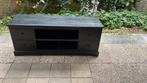 Tv kast zwart geverfde teak houten kast, Ophalen, 25 tot 50 cm, 100 tot 150 cm, Minder dan 100 cm