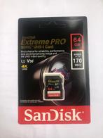 SD kaart 64 GB SanDisk, Audio, Tv en Foto, Fotografie | Geheugenkaarten, Nieuw, SanDisk, SD, 64 GB