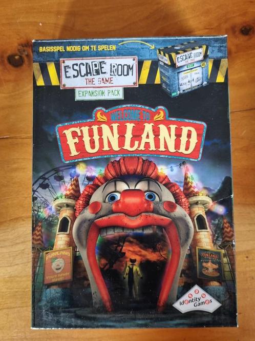 Uitbreiding Escape Room - Funland, Hobby en Vrije tijd, Gezelschapsspellen | Kaartspellen, Zo goed als nieuw, Een of twee spelers