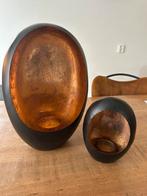 Prachtige windlichten egg zwart/goud, Huis en Inrichting, Woonaccessoires | Kandelaars en Kaarsen, Ophalen, Zo goed als nieuw