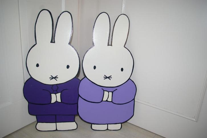 Drie MDF " Nijntje " wanddecoraties., Kinderen en Baby's, Kinderkamer | Inrichting en Decoratie, Gebruikt, Ophalen of Verzenden