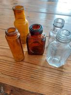 5 kleine glazen flesjes., Ophalen of Verzenden