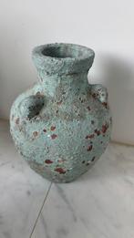 Groene vaas, Huis en Inrichting, Steen, Ophalen of Verzenden, Zo goed als nieuw, Minder dan 50 cm