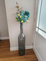 Vaas (blauw), Huis en Inrichting, Ophalen, Blauw, 75 cm of meer, Glas