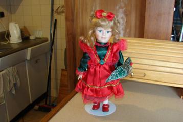 porseleinen kerst pop zeer mooi beschikbaar voor biedingen