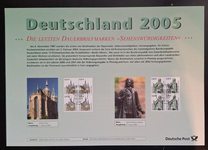 Postzegels Duitsland 2005, lees!, Postzegels en Munten, Postzegels | Europa | Duitsland, Postfris, BRD, Ophalen of Verzenden