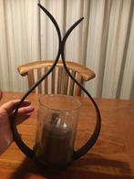 Gietijzeren windlicht, Ophalen, Zwart, Metaal