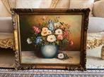 Prachtige olieverf bloemen schilderij, Ophalen of Verzenden