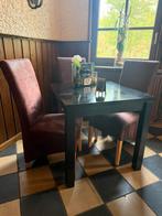 6 x tafel hout zwart vierkant, Ophalen, Zo goed als nieuw