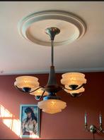 Art Deco Hanglamp, ca. 1920, Huis en Inrichting, Lampen | Hanglampen, Ophalen, Gebruikt, 50 tot 75 cm, Glas