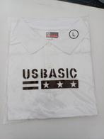 Polo Shirt Wit US Basic Maat L NIEUW, Kleding | Heren, Ophalen of Verzenden, Nieuw, Maat 52/54 (L), Wit