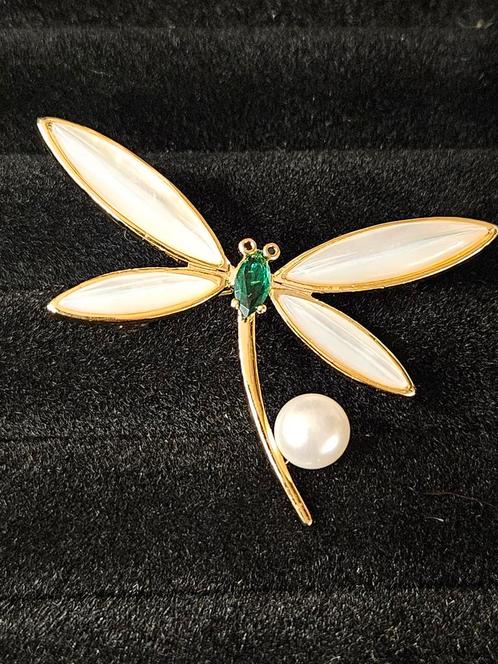 Antiek stijl hoge kwaliteit broche met echte zoetwaterparel, Sieraden, Tassen en Uiterlijk, Broches, Nieuw, Overige materialen