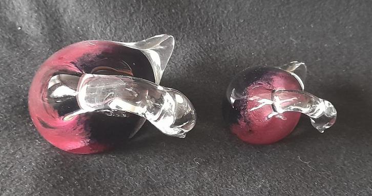 set van 2 ganzen of zwanen Pfeiffer kristal, Antiek en Kunst, Curiosa en Brocante, Ophalen of Verzenden