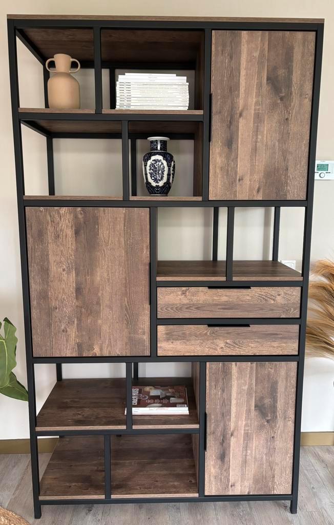 Wandkast Bombay (vakkenkast) Mokka, Huis en Inrichting, Kasten | Wandmeubels, Zo goed als nieuw, Minder dan 150 cm, 25 tot 50 cm
