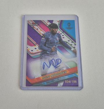 Topps Finest 24/25 UCC Noni Madueke Auto /199 Purple Shimmer beschikbaar voor biedingen