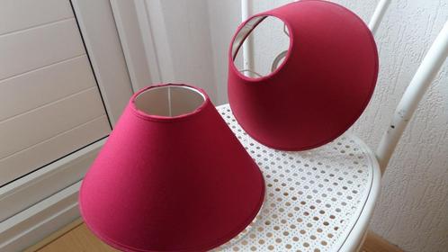 Lampenkappen rood 4 stuks 25 en 30 cm hoog stof E27 fitting, Huis en Inrichting, Lampen | Lampenkappen, Zo goed als nieuw, Minder dan 25 cm