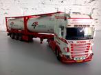Tekno Scania R Marijnissen Oudenbosch met 2 x tankcontainer., Ophalen of Verzenden, Nieuw, Bus of Vrachtwagen, Tekno