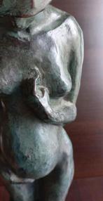 Brons beeld naakte zwangere vrouw zonder gezicht, Antiek en Kunst, Brons, Ophalen