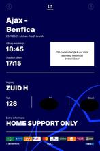 Ajax - Benfica 1 ticket Fside, Tickets en Kaartjes, Eén persoon