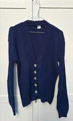 Vintage vest, maat 38/M - donkerblauw - v-hals - 90's, Maat 38/40 (M), Blauw, ,, Ophalen of Verzenden