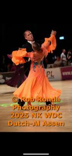 Oranje ballroom jurk, Ophalen of Verzenden, Zo goed als nieuw, Oranje, Onder de knie