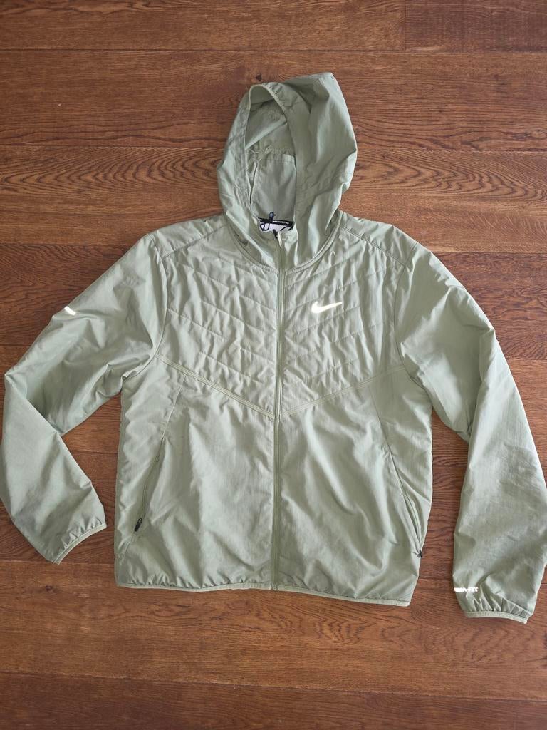 Nike lichtgroene running hoodie – zo goed als nieuw, Ophalen of Verzenden, Zo goed als nieuw, Hardlopen of Fietsen