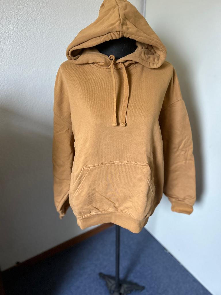 Hoody in mosterd kleur oversized model mt M z.g.a.n., Maat 38/40 (M), H&M, Beige, Ophalen of Verzenden