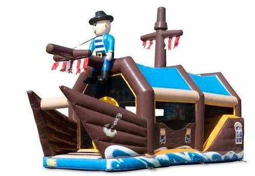 Te huur piratenschip 2.0 met glijbaan en klimhelling, Hobby en Vrije tijd, Feestartikelen | Verhuur, Nieuw, Overige, Ophalen